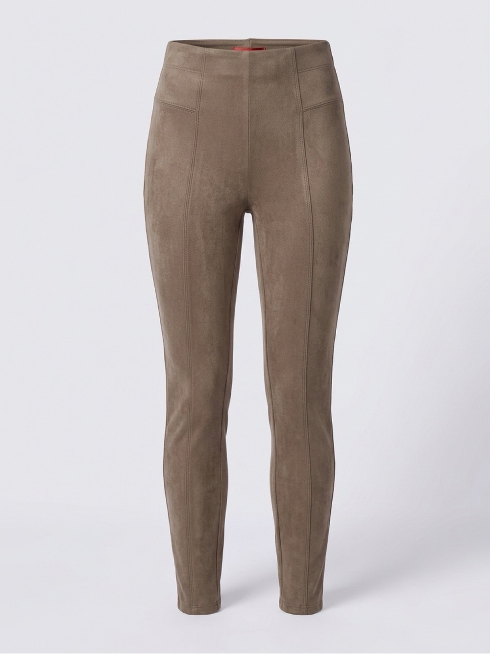 SPANX Rich Caramel Faux Suede Leggings High Waist Slimming Large L - Picture 1 of 7